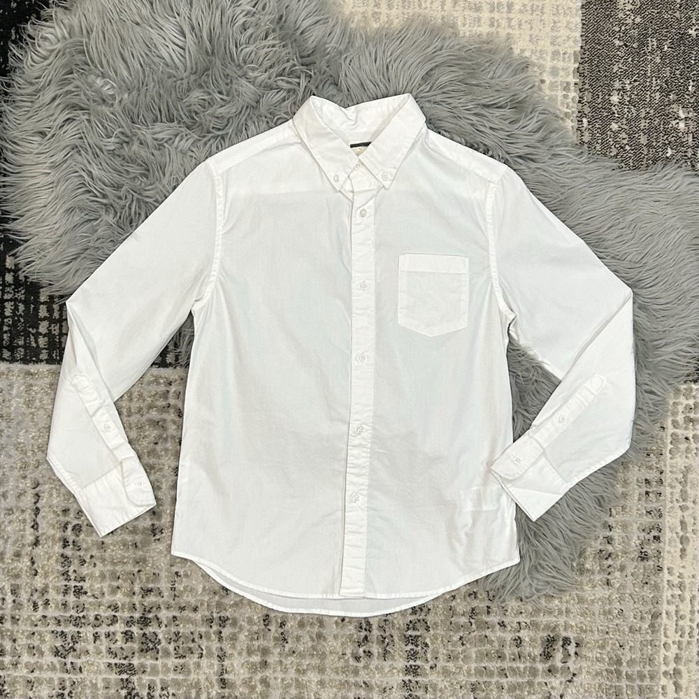Crewcuts Boys' White Long-sleeve Flex Washed Shirt Size 12 ($69.50)